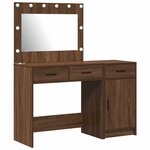 vidaXL Table de Toilette avec tiroir 2 Pièces Marron 40 x 41 x 75 cm