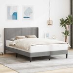 vidaXL Cadre de lit avec tête de lit Gris clair 140 x 190 cm Velours