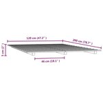 vidaXL Cadre de lit sans matelas gris 120x200 cm bois de pin massif