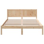 vidaXL Cadre de lit Marron 160 x 200 cm Bois de pin massif