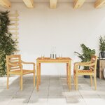 vidaXL Ensemble à manger de jardin 3 Pièces Bois de teck massif