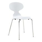 Lot de 4 chaises de salle à manger 80 x 47 x 48 cm moderne design robuste blanc / chrome 03_0009834