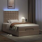 VidaXL Cadre de lit ottoman et matelas cappuccino 120x200cm similicuir
