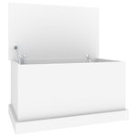 vidaXL Coffre de rangement Blanc 70x40x38 cm Bois d'ingénierie