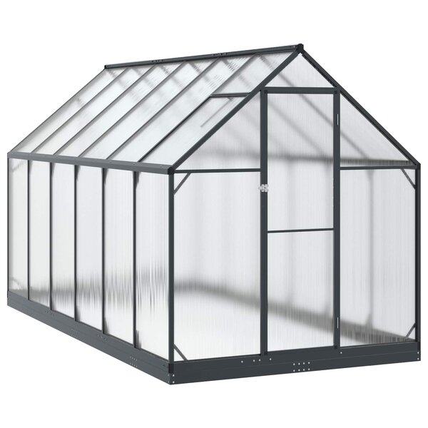 vidaXL Serre de jardin avec porte Anthracite 183 5 x 363 5 x 207 cm