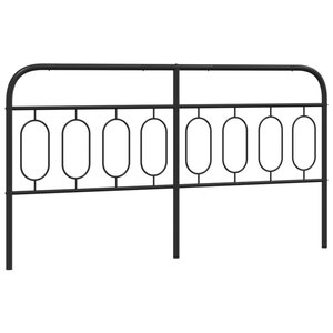 vidaXL Tête de lit métal noir 183 cm