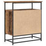 Buffet vidaXL en vieux bois 69x35x80 cm en bois d'ingénierie et en acier