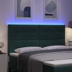 vidaXL Tête de lit LED avec des lumières à LED Vert 180 cm Polyester