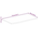 vidaXL Dessus de table à bord vivant 110x60x3 8cm bois massif manguier