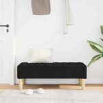 vidaXL banc Noir 113 x 57 x 39 cm tissu