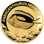 Monnaie PALETTE SURGEONFISH Sea Creatures 1/1000 Oz Medaille Or