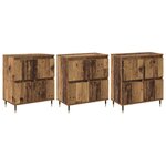 vidaXL Buffets 3 Pièces Bois ancien 180 x 35 x 70 cm Bois d'ingénierie
