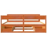 vidaXL Cadre de lit sans matelas cire marron 180x200cm bois pin massif