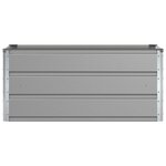 vidaXL Jardinière Gris clair 100 x 50 x 45 cm Acier galvanisé