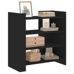vidaXL Buffet noir 73 5x35x75 cm bois d'ingénierie