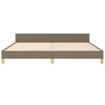 vidaXL Cadre de lit sans matelas et tête de lit taupe 200x200 cm tissu