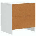 vidaXL Cabinet de chevet Blanc 43 x 34 5 x 44 5 cm Bois d'ingénierie