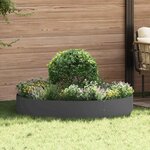 vidaXL Cache-pot de jardin Noir 120 x 120 x 20 cm Acier