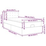 VidaXL Lit ottoman avec matelas noir 90x190 cm similicuir