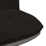 vidaXL Chaise pivotante de bureau noir bouclé comme de la laine tissu
