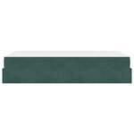vidaXL Cadre de lit avec matelas Vert foncé 120 x 190 cm Velours