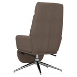 vidaXL Chaise de relaxation avec repose-pieds Taupe Tissu