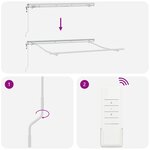 vidaXL Auvent Rétractable Blanc 250x200 cm 250 x 200 cm 2 5 x 2 m