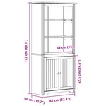 vidaXL Bibliothèque BODO blanc 82x40x173 cm bois de pin massif