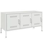 vidaXL Meuble TV blanc 100 5x39x50 5 cm acier