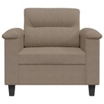 vidaXL Chaise de canapé Taupe 60 cm Tissu microfibre