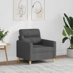 vidaXL Fauteuil Gris foncé 60 cm Tissu