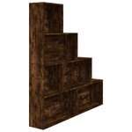 vidaXL Armoire à livres Chêne fumé 155x24x160 cm