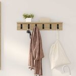 vidaXL Porte-manteau mural Chêne sonoma 60 x 10.5 x 10.5 cm
