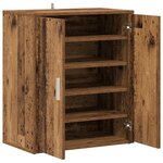vidaXL Armoire à chaussures vieux bois 60x35x70 cm bois d'ingénierie