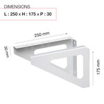 Equerres blanc neige brillant ral 9016b