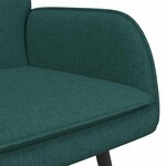 vidaXL Sofa 2 places Vert foncé 115 x 61 x 87 cm Tissu