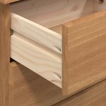 vidaXL Commode 'ASKIM'91x40x95.5 cm Bois Massif de Pin
