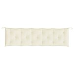 vidaXL Coussins de banc de jardin lot de 2 blanc crème tissu Oxford
