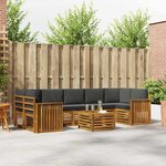 vidaXL Ensemble de canapés d'extérieur 8 Pièces Naturel et Anthracite