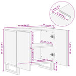 vidaXL Armoire lavabo de salle de bain 62x34x58cm bois massif d'acacia
