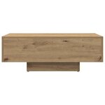 vidaXL Table basse chêne artisanal 85x55x31 cm bois d'ingénierie