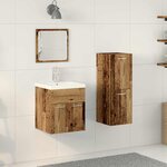 vidaXL Ensemble de mobilier de salle de bain 4 Pièces Bois Ancien