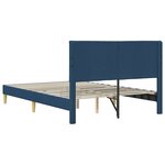 vidaXL Cadre de lit avec tête de lit Bleu 140 x 200 cm Tissu