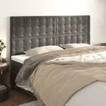 vidaXL Têtes de lit 4 Pièces Gris foncé 100x5x78/88 cm Velours