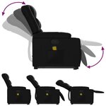 vidaXL Fauteuil inclinable de massage Noir Similicuir