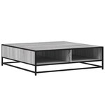 vidaXL Table basse sonoma gris 100x100x30cm bois d'ingénierie et métal