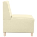 vidaXL Unité de Sofa Modulaire Sans Accoudoirs Crème 55 x 74 x 82 cm