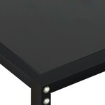 vidaXL Table console Noir 200x35x75 5 cm Verre trempé