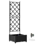 vidaXL Cache-pot de jardin Noir 40 x 40 x 126 cm Acier