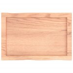 vidaXL Dessus de table bois massif traité bordure assortie